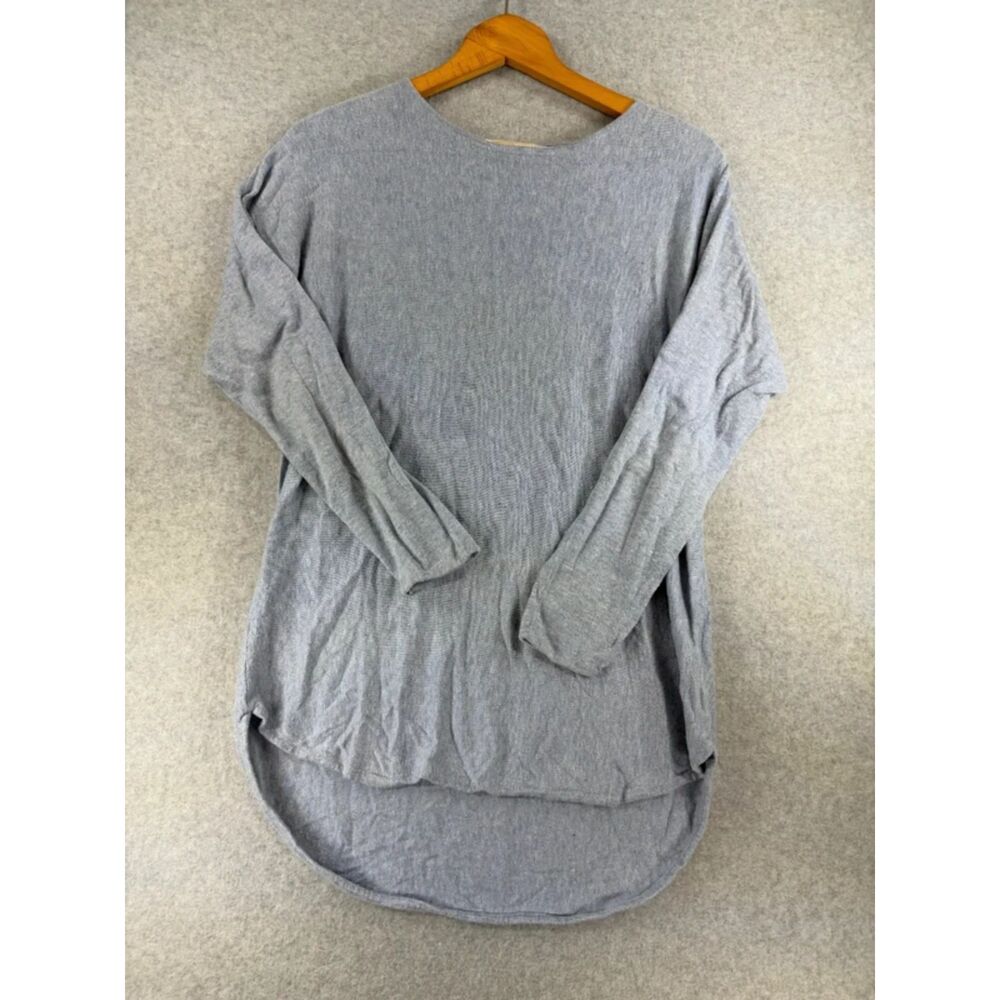 MICHAEL Michael Kors Women’s Medium Blue High Low Long Sleeve Tunic Top 3618